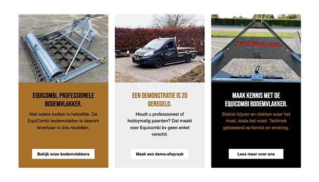 Drie keer CTA op homepage